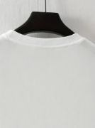 Baskılı Oversize Bisiklet Yaka T-shirt - Beyaz resmi